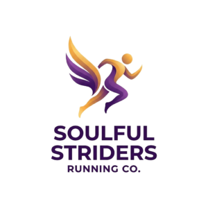 Soulful Striders Golden Violet Stride Crest Logo - No Background